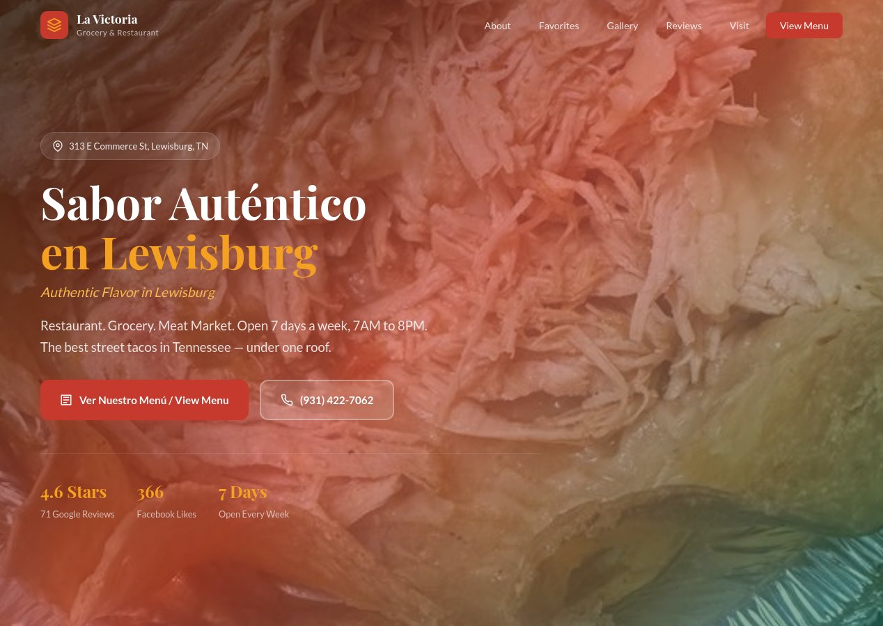 La Victoria website screenshot