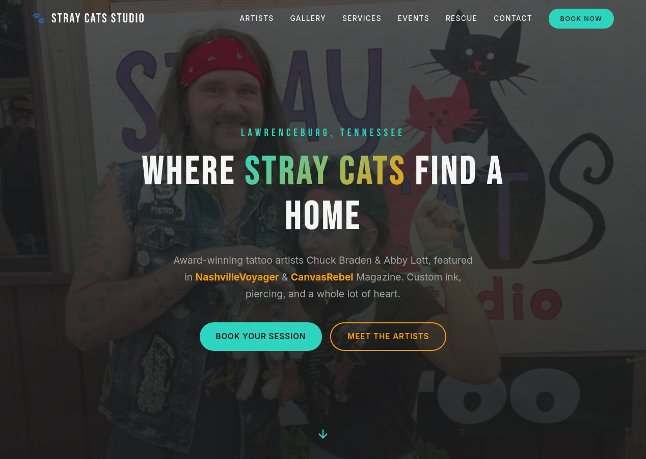Stray Cats Studio website screenshot