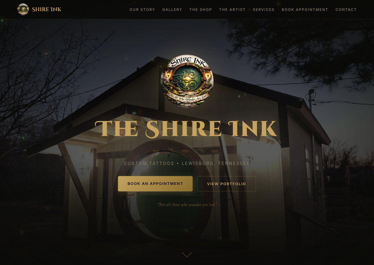 The Shire Ink website screenshot